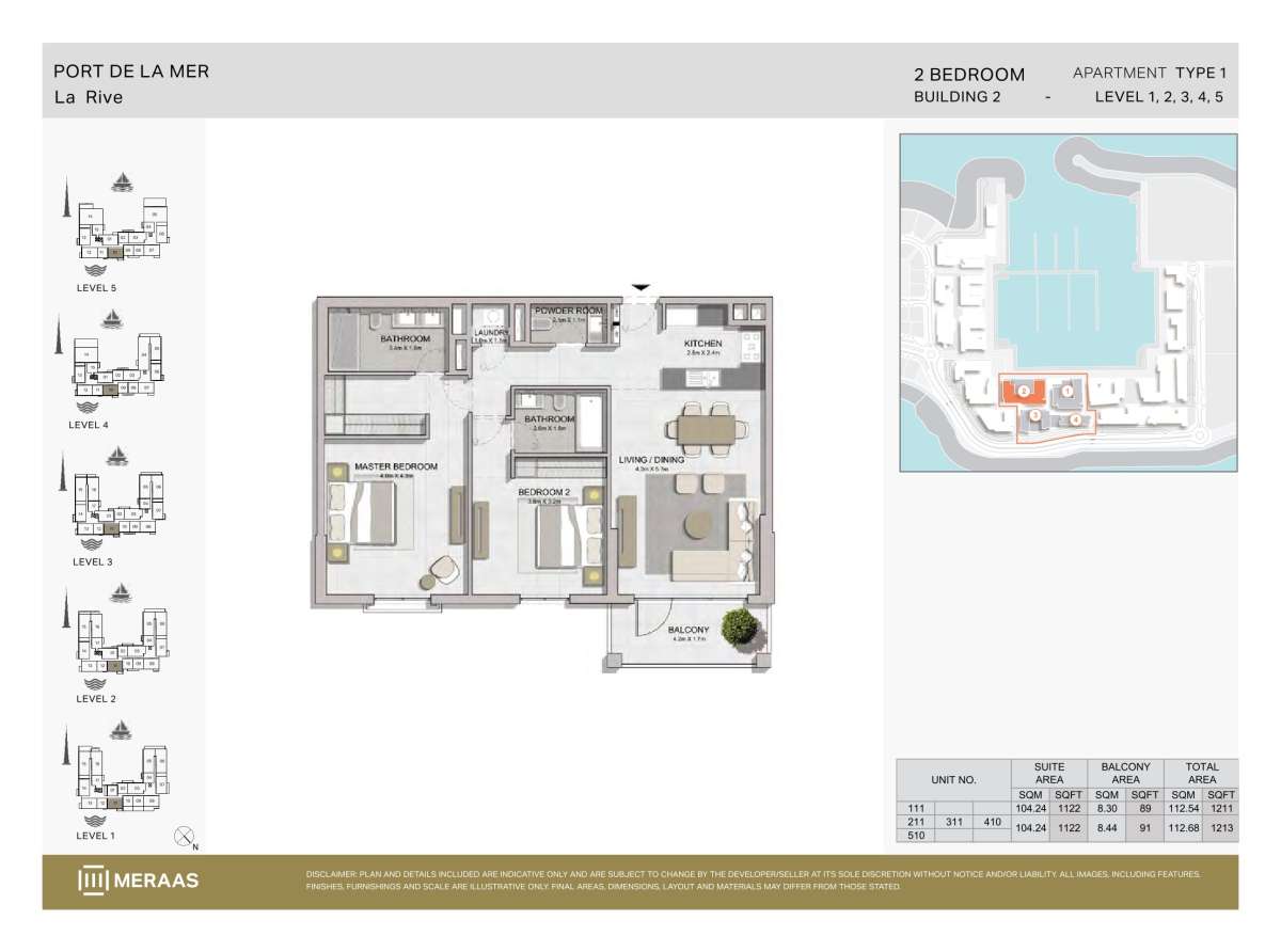 Type 1 - Unit 111,211,311,410,510